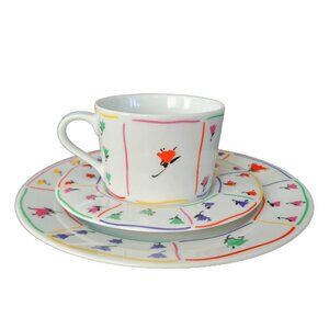 Block Spal Spring Fields 3 Piece Tea Place Setting Jack Prince 1987 Portugal